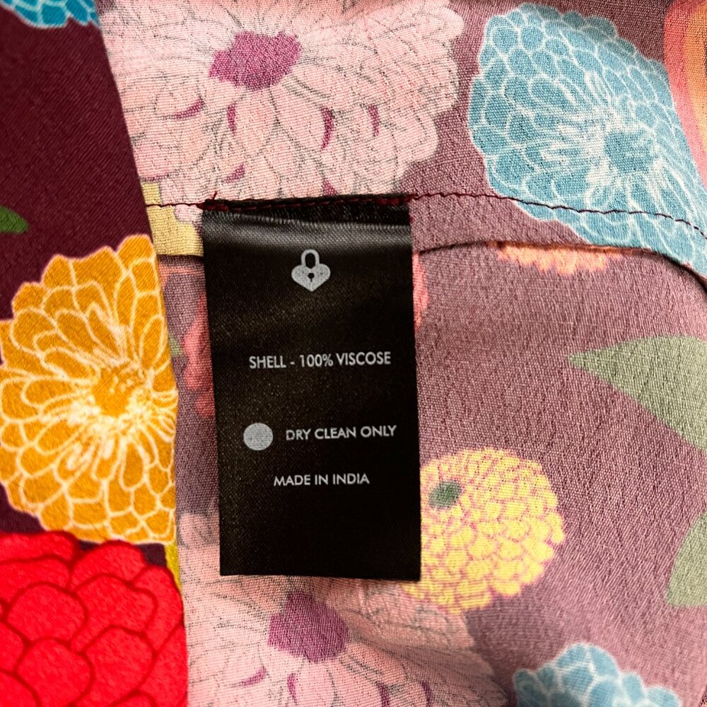 Emily Lovelock Bella Bouquet Print Floral Skirt Sz L - Picture 6 of 12